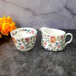 Vintage Minton Harden Hall Sugar bowl and Creamer